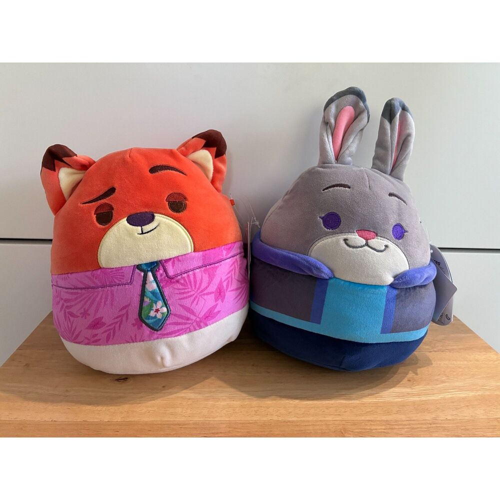 Squishmallow Disney Zootopia 2 Nick Wilde & Judy Hopps Set of 2 NWT!